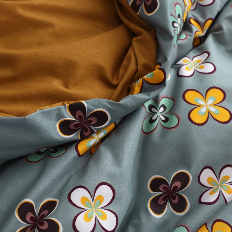 Пасторальный маленький цветочный пододеяльник 1 шт. уход за кожей хлопковое стеганное одеяло двойное Королевское комфортное постельное белье