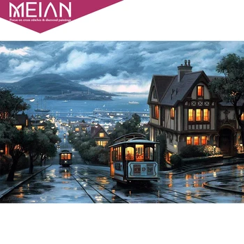 

Craft Needlework Diy Handicrafts Night City Landscape Diamond Painting Street Painting Diamond Embroidery Drill Mosaic Picture