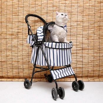 

17% Cheap Pet Stroller Dog Cat Carrier Lightweight Dog Cat Stroller Shock Absorber Reversing Cat Car Portable Folding Storage