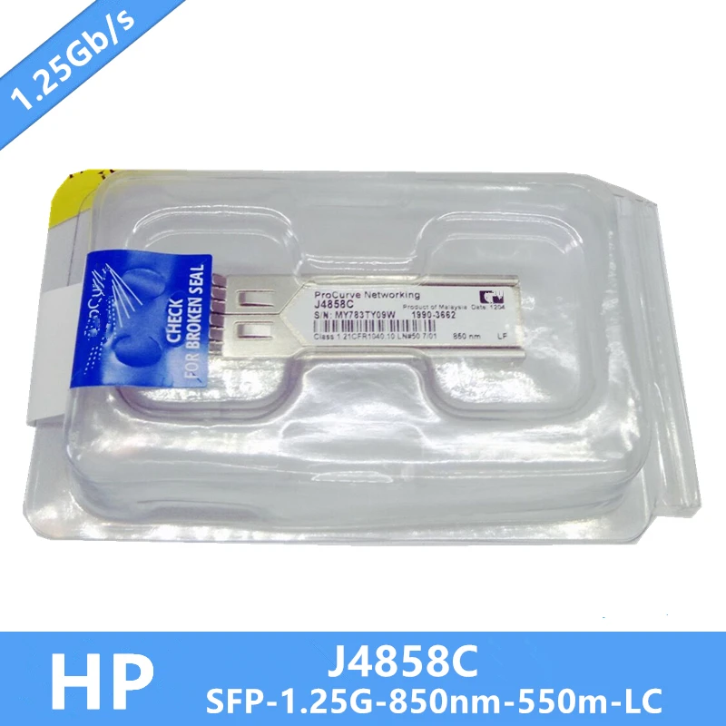 

In Stock New J4858C Gigabit-SX-LC Mini-GBIC SFP Optical Module MMF 850nm 550m LC Need more pictures, please contact me
