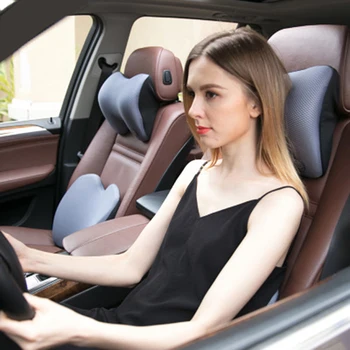 

Hight quality Space Memory Foam Massage Car Seat Head Neck Pillow car seat head and waist Support Headrest Pillow Car Seat Cover