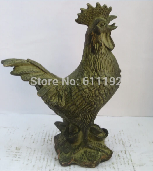 

Antique bronze Zodiac Sculpture Metal crafts,Holiday decoration Gift Big cock statue