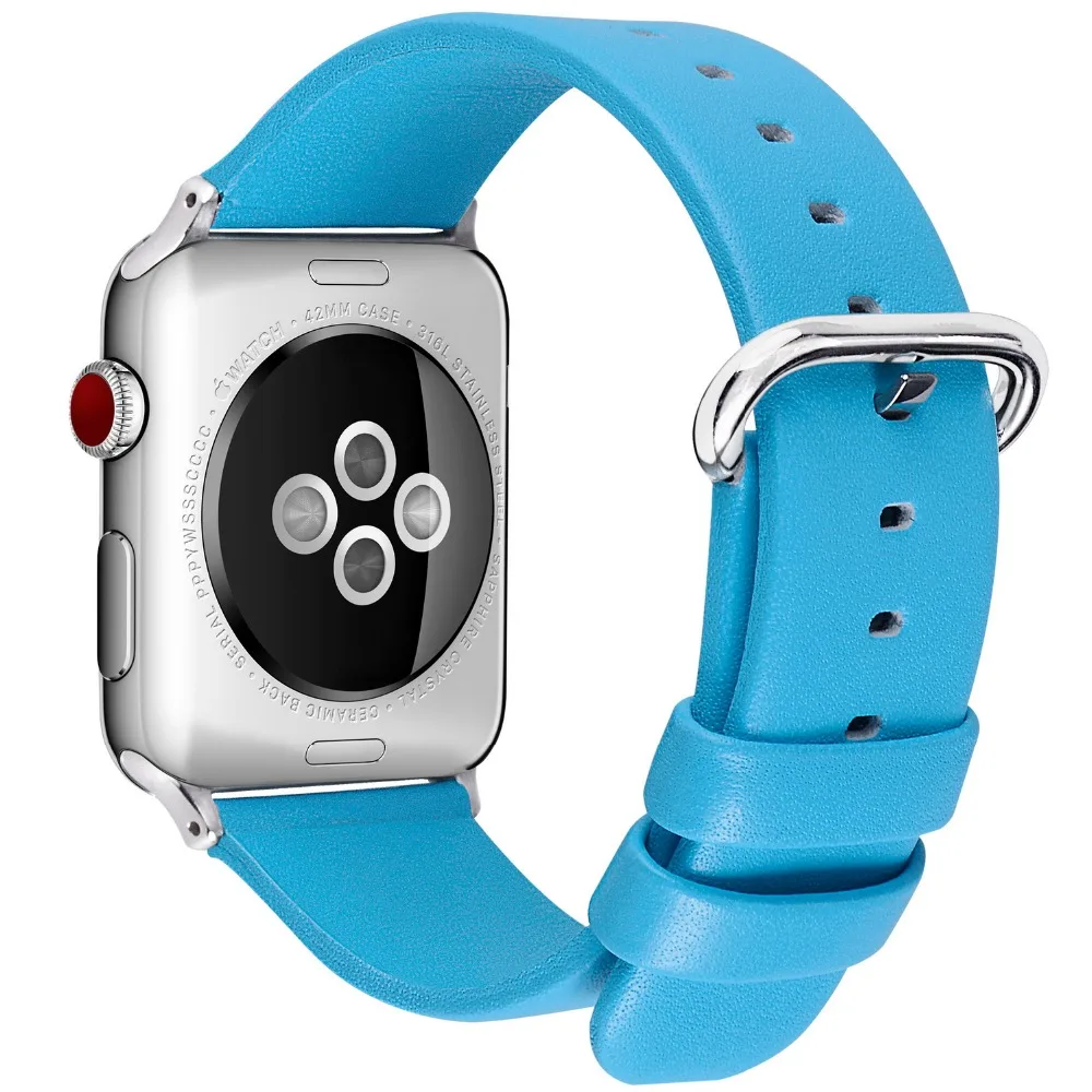 6 цветов для Apple Watch ремешок для часов, Fullmosa натуральная кожа ремешок для часов для Apple Watch серии 3& 2& 1 iWatch 38 мм/42 мм
