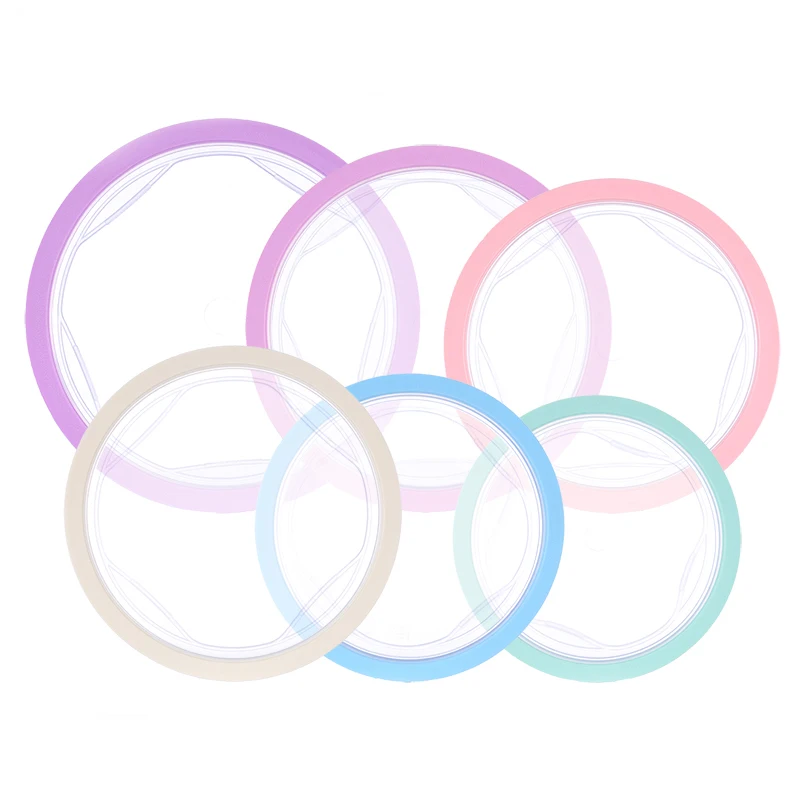 Macaron Transparent Migecon 6 шт./компл. Силиконовое уплотнительное крышкой микроволновых печей Саран Обёрточная бумага-миска универсальная Пособия по кулинарии сковорода Еда хранения под подгузник многоразовый Кухня инструменты - Цвет: Macaron Transparent