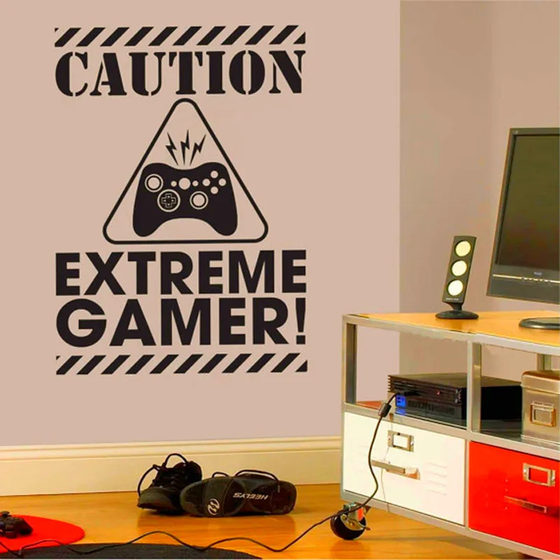 Video Gamer Birthday Gift Vinyl Wall Sticker Boys Room Art Decal