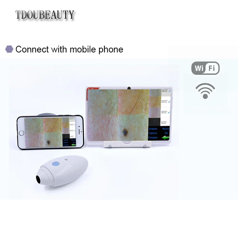 TDOUBEAUTY, новинка, CF-685A, Ультра HD, высокотехнологичный, Wi-Fi, микроскоп для волос, анализатор кожи, детектор, анализатор, камера
