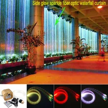 16 Вт RGBW мерцающий Блестящий волоконно-оптический сенсорный светильник, комплект 300 шт.* 1,0 мм* 3 м для сенсорного украшения детской спальни, занавески с водопадом