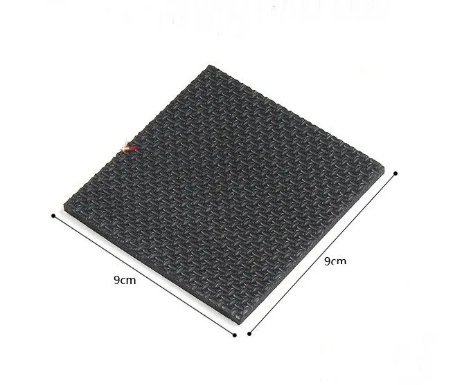 8 Pieces Furnitures Nonskid Square Protective Pad Mat Black 9 x 9cmin