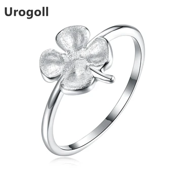 

Hot Sale 100% 925 Sterling Silver Petals of Love Sweet Clover Finger Rings for Women Engagement Jewelry S925 Gift