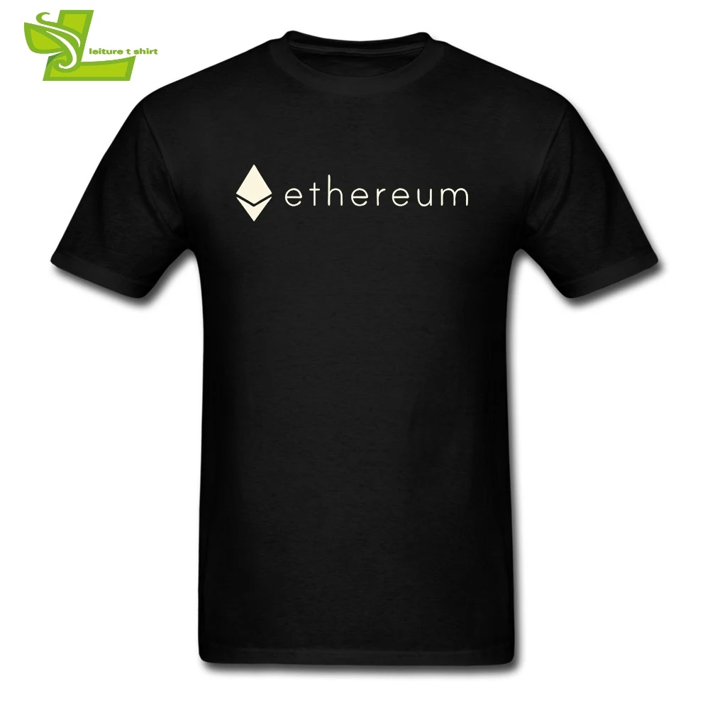 Geek Tee ETHEREUM Crypto Currency Cryptocurrency Relaxed Fit T Shirts Teenage Crew Neck Short Sleeve Adult Cotton Men's T-Shirts | Мужская