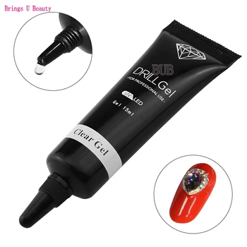 

1 pc/lot 15ml Clear Decoration Adhesive Glue Strong Adhesion Fast-dry for Rhinestone Cure by UV/LED Lamp Manicure Nail Art Tool