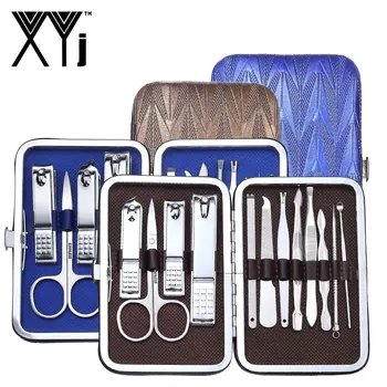 

XYj Manicure Set New Arrival 12 PCS/Set Manicure Tools Pedicure Nail Scissors Nail Clippers Nail Tool Kit For Travel with Case