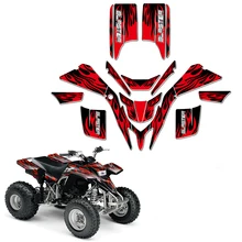 Novo estilo decalques adesivos gráficos para yamaha blaster 200 yfs 200 1988 -2006 vermelho preto atv completa corrida kit pegatina