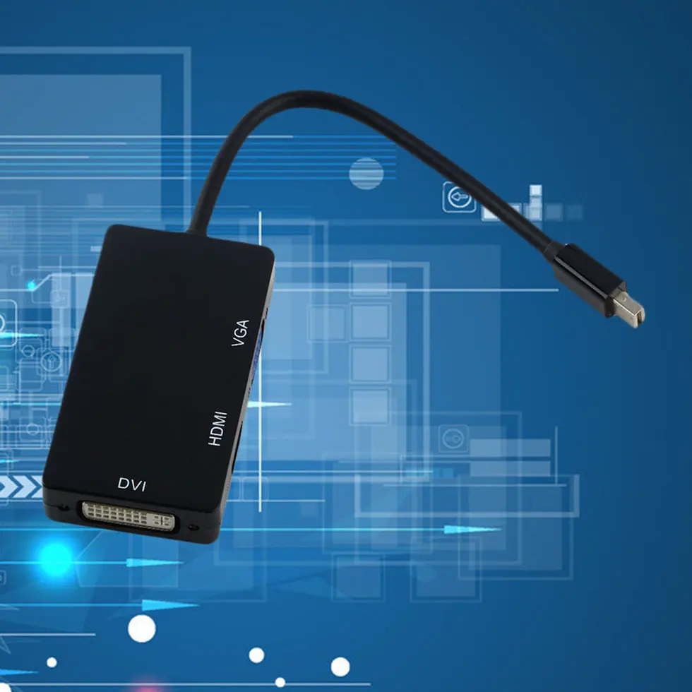 

10PCS Mini DP to DVI VGA HDMI HDTV Adapter 3 in1 For Microsoft Surface Pro 3 2 1