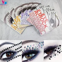 Новые 12 пара/лот сексуальные наклейки для век временная татуировка блеск 3D тени для век Искусство Кристалл макияж мерцающий красота Maquiagem