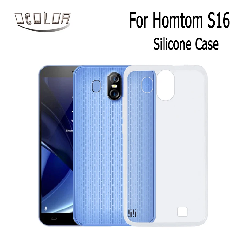 ocolor For Homtom S16 Silicone Case Transparent Anti-knock TPU Back Mobile Phone Protective Cover |