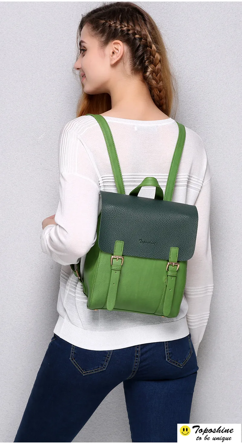 Toposhine, дизайн, женские рюкзаки, модные, квадратный, для девочек, рюкзак из искусственной кожи, Одноцветный, женский рюкзак, Дамская мода, школьная сумка 1704
