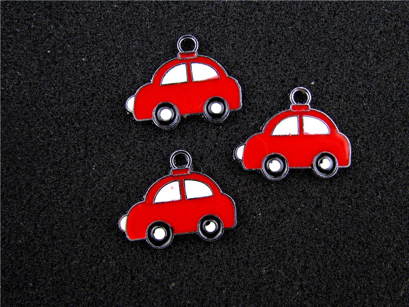 

AE570 Mix Color 20Pcs Alloy Metal Enamel Car Charms Pendants 26x21mm