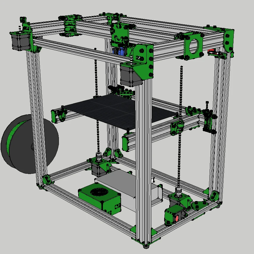 D-Bot Core-XY 3D Printer by spauda01 Thingiverse Diy cnc router, 3d printer, P