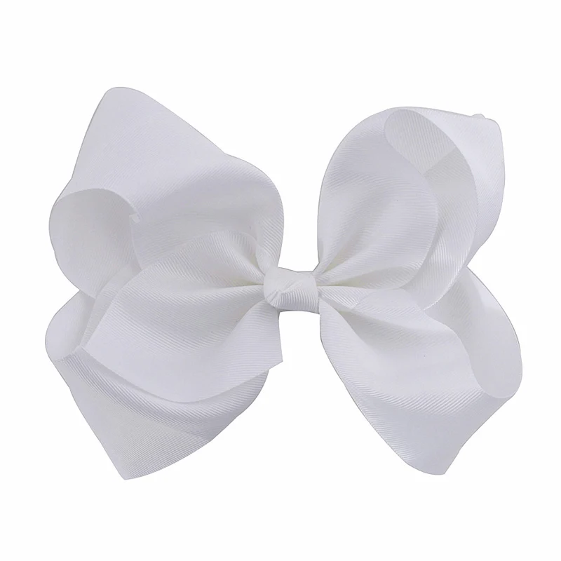 8 Inches Large Solid Grosgrain Ribbon Hair Bow Boutique Dancing French
