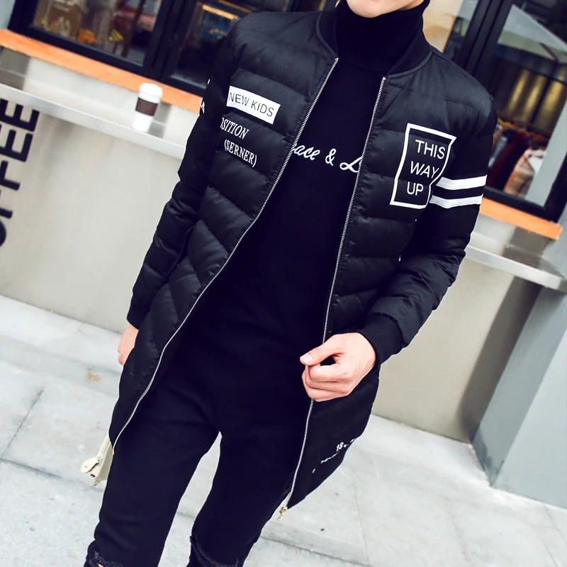 In the long winter new cotton men young Korean slim type collar stamp cotton winter coat thick