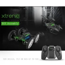 Радиоуправляемый квадрокоптер Дрон и автомобиль 2 в 1 DIY сборка Гоночный Автомобиль Дистанционное управление вертолет дроны игрушка Квадрокоптер 4CH 6 оси 2,4 ГГц X 9P