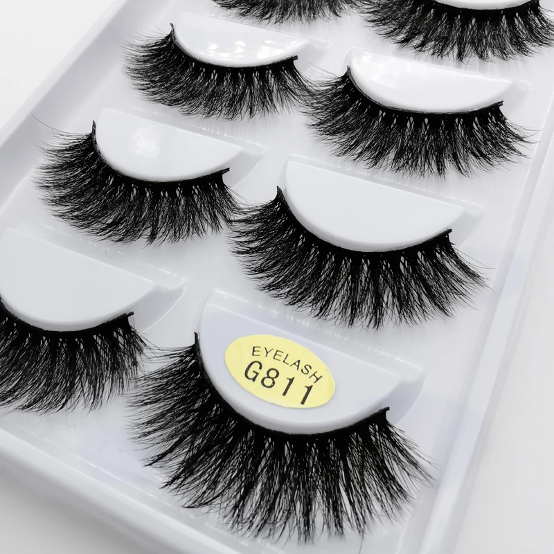 

5pairs/box natural false eyelashes fake lashes long makeup 3d mink lashes eyelash extension mink eyelashes for beauty