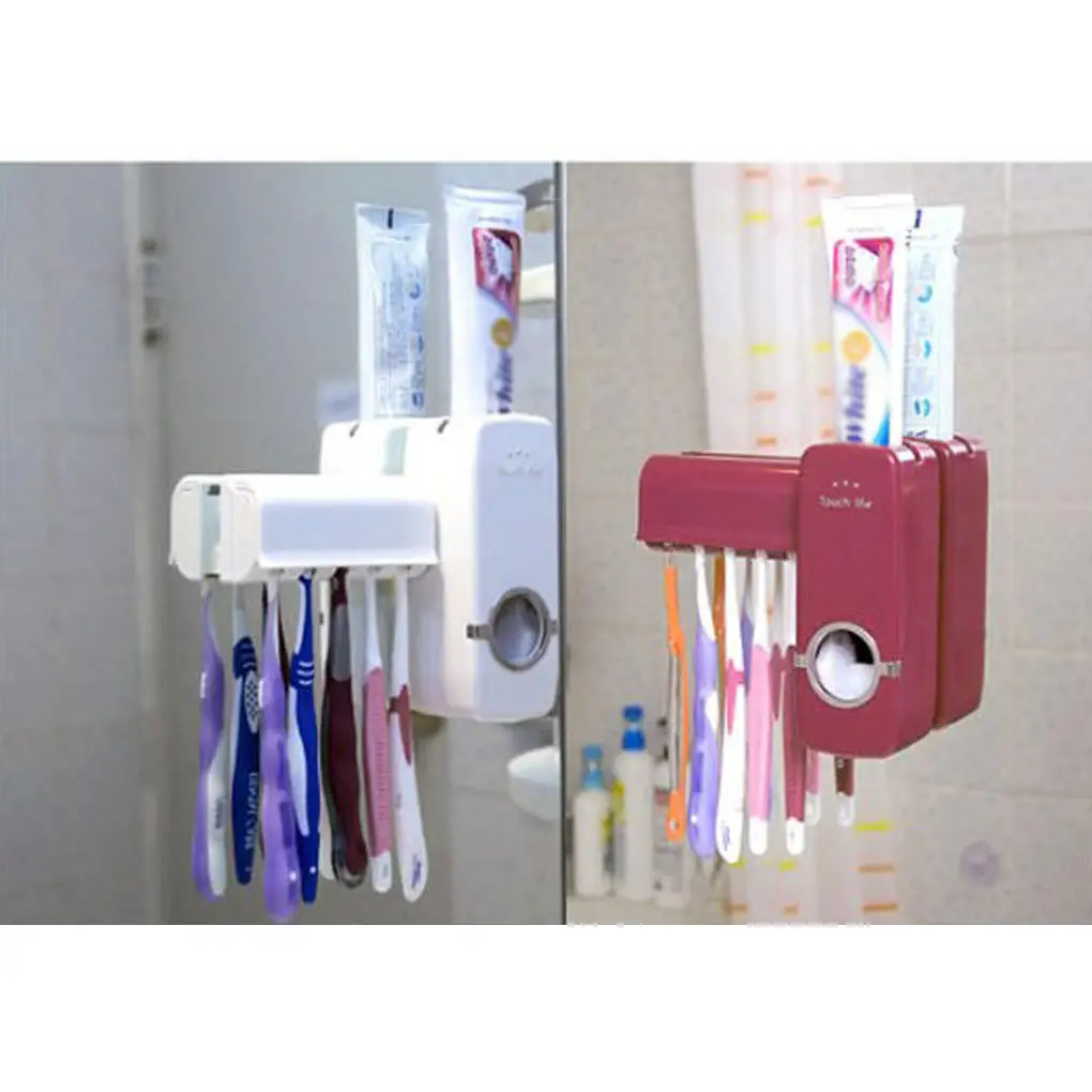 

1 Set Tooth Brush Holder Automatic Toothpaste Dispenser Toothbrush Holder Bathroom Tools