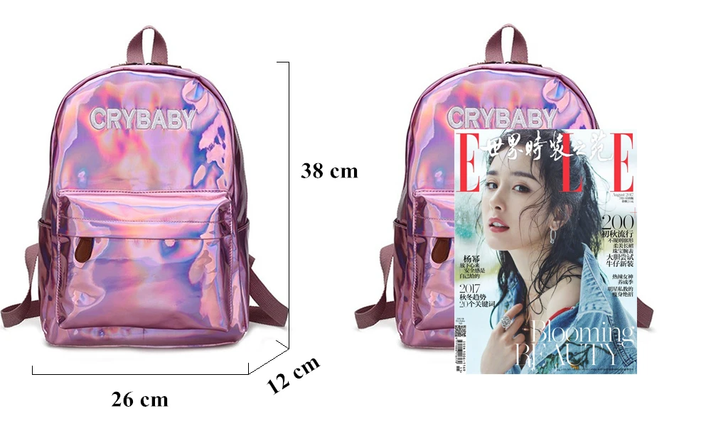 Луна дерева с вышивкой буквы светоотражающий школьный повседневныый рюкзак Для женщин из мягкой искусственной кожи рюкзак для девочек