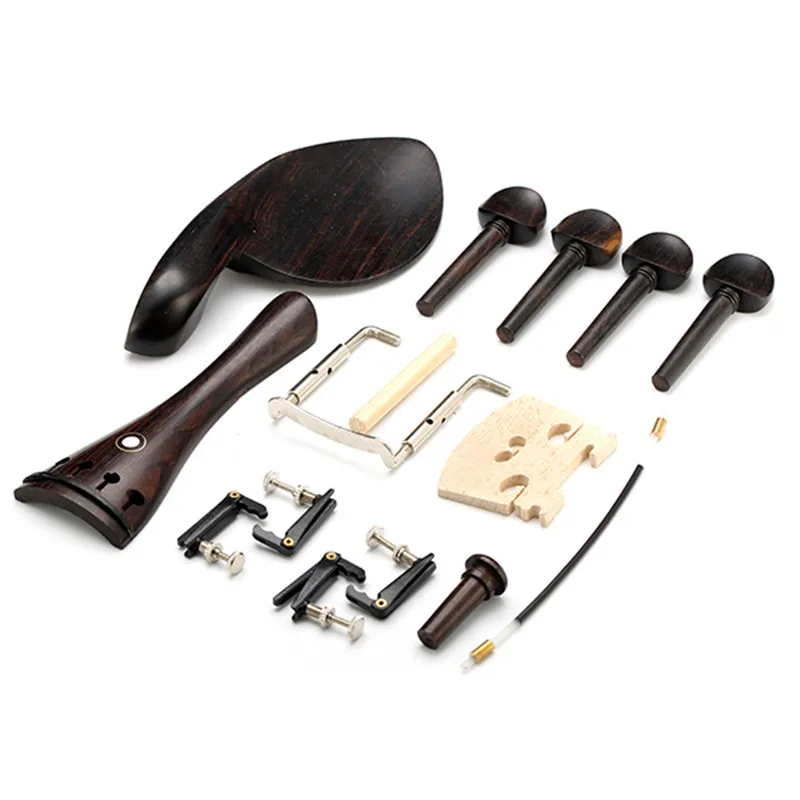 Violin Parts Tailpiece Pegs Chinrest Maple Bridge Endpin Tuner Tail Gut