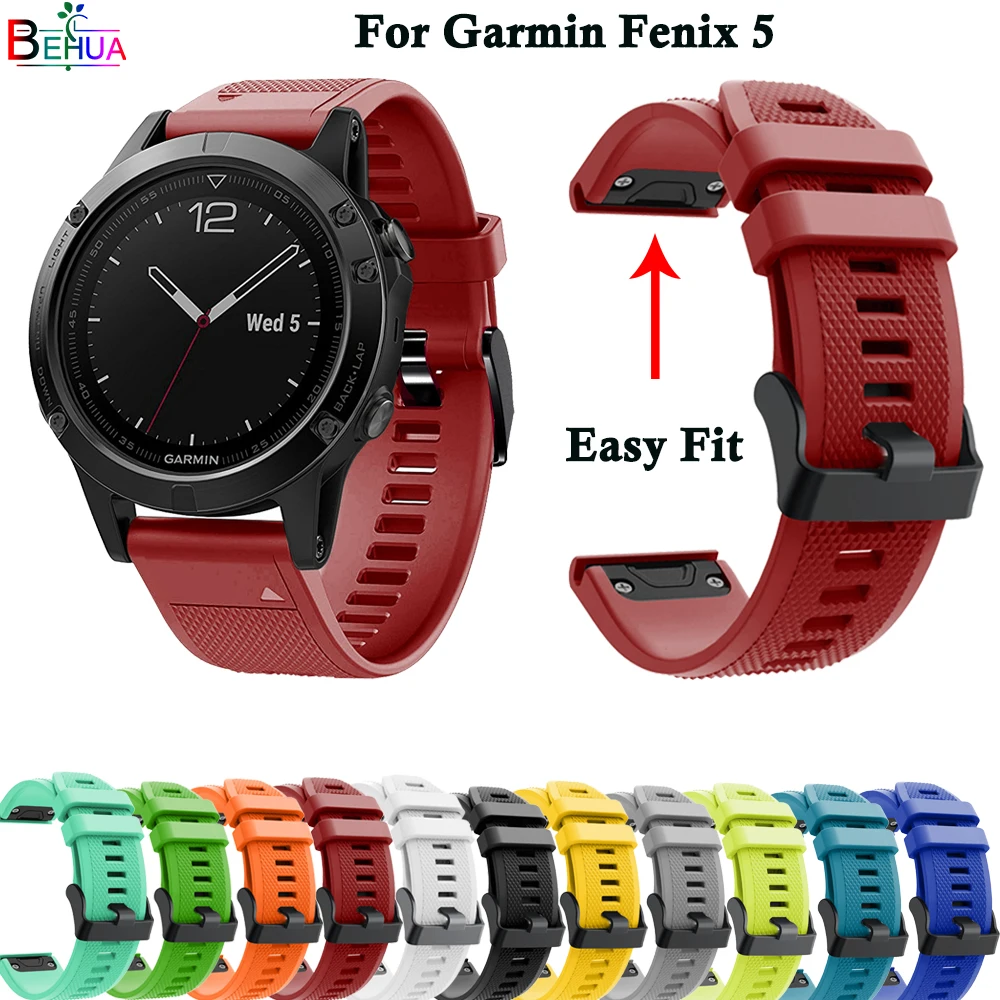 

silicone sport band strap For Garmin Fenix 5 5plus Smart Watch Quick Release Easy fit Wrist Band Strap watch band For Garmin 935