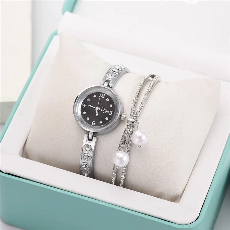 Light Luxury Girl Temperament Watch Bracelet Set Chain Watch Birthday Gift Women's Watch Bracelet Set with Box D25 (7)