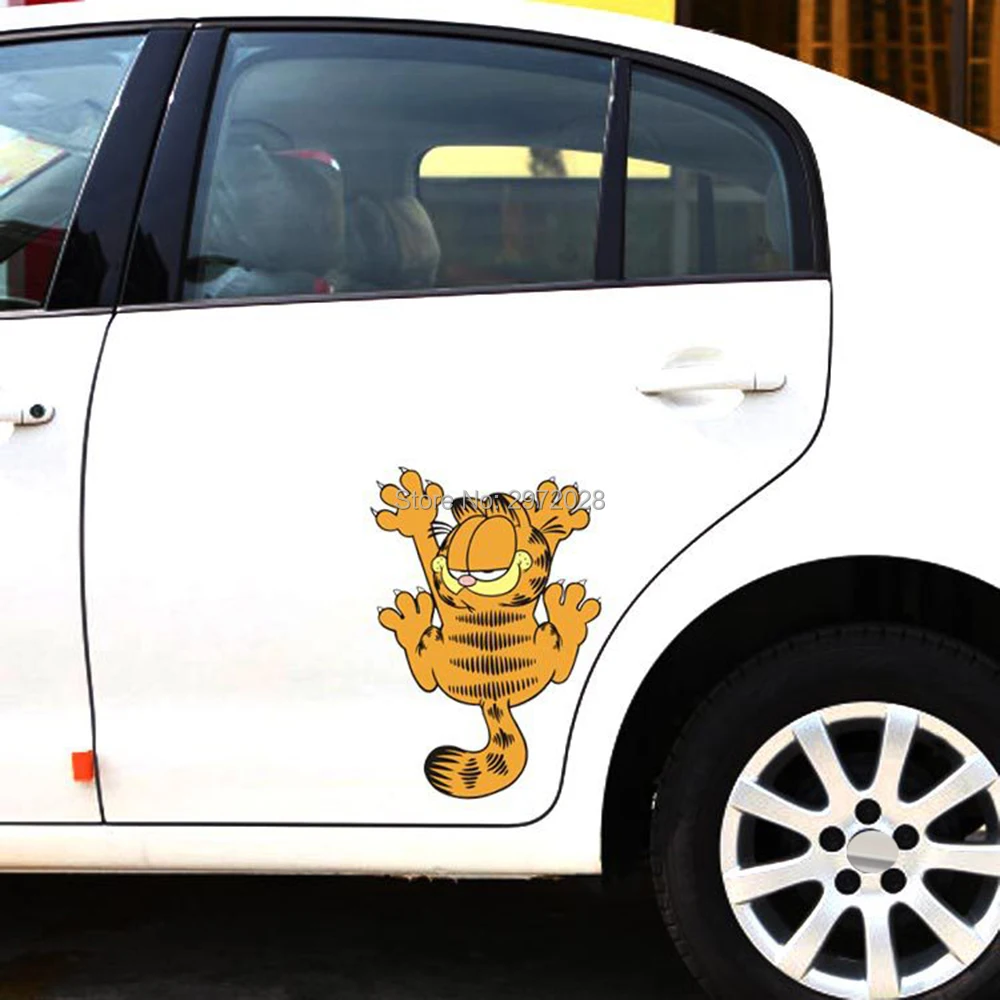 

Car Styling Garfield Paws Climbing Car Sticker Decal Bumper Stickers for Tesla Chevrolet VW Mazda Honda Ford Hyundai Kia Lada