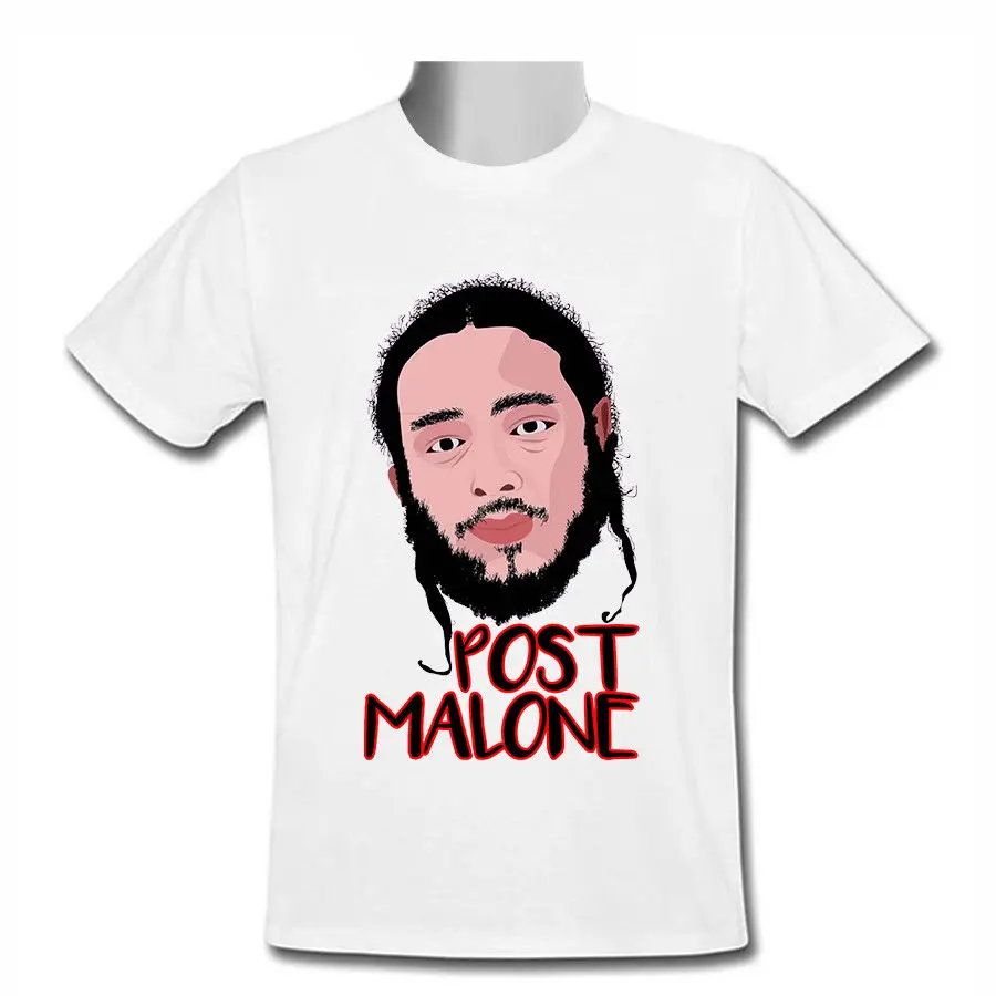 buy Post Malone Custom Men White T shirt Size Novelty Cool Tops Men Short Sleeve T Shirt Men #039;S High Quality T Shirt Loose