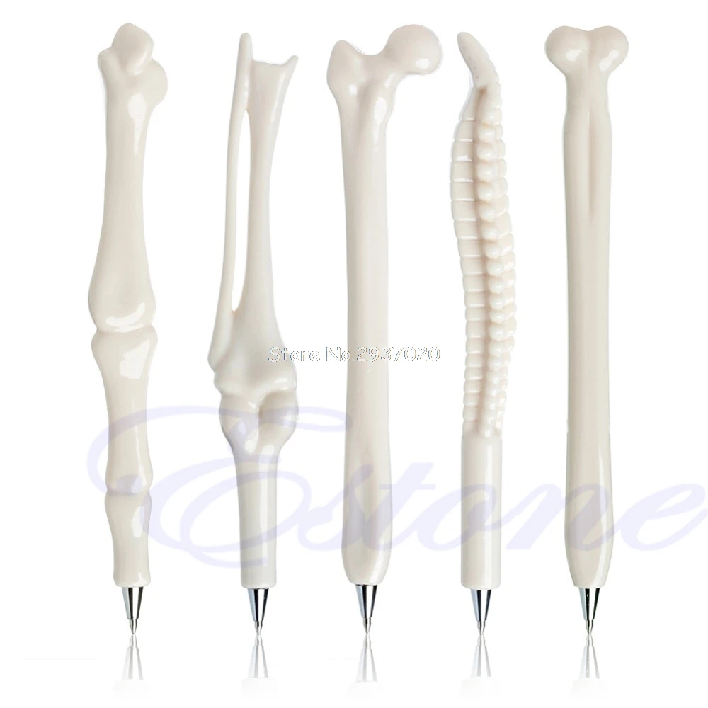 

5Pcs Creative Ball point Pen Bone Shape Nurse Student Doctor Stationery Gift New D14