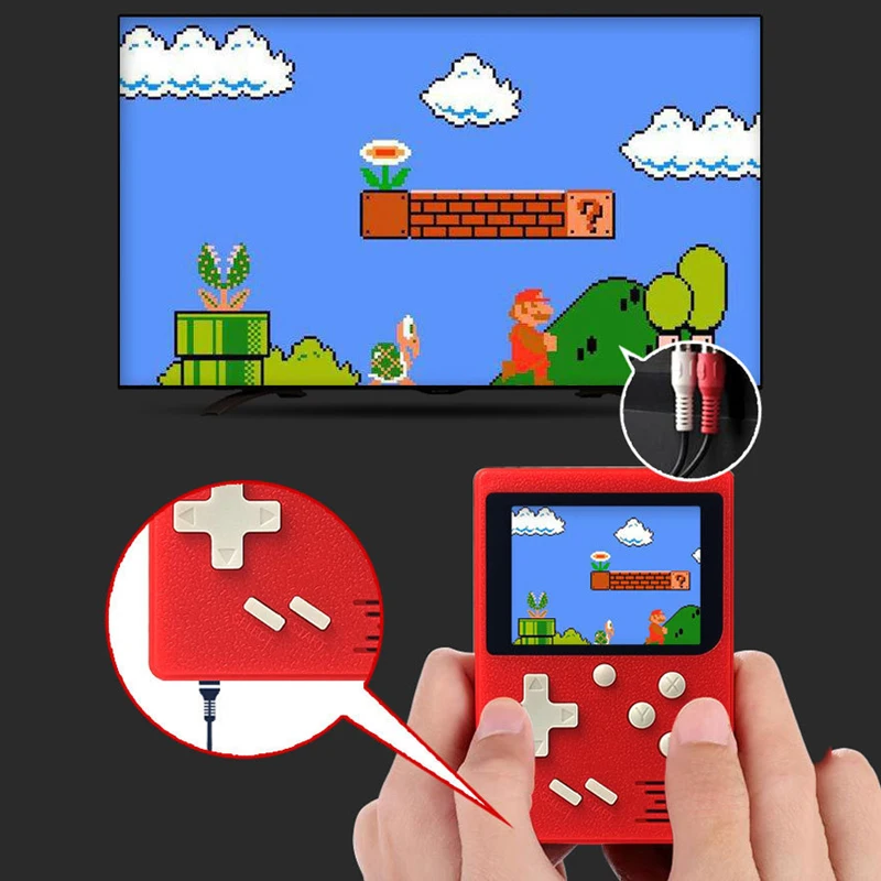 Retro Classic Childhood Handheld Game Players Lithium Battery 2.4" LCD