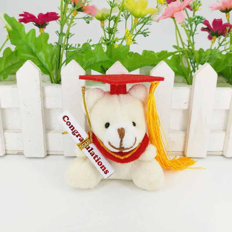 cream bear red cap