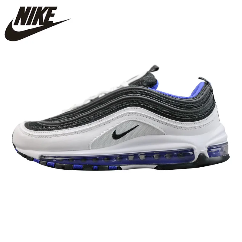 

Nike Air Max 97 OG Men's Running Shoes, Black & White / Green, Lightweight Non-slip Breathable 921522 102 921522 300
