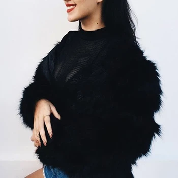 

Luxury Women Faux Fur Winter Warm Long Sleeve Jackets Coat Solid Overcoat Outwear New Fashion Women Clothes Plus Size Clothing