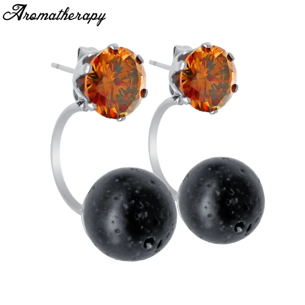 ZP-SS014-4 Lava Diffuser Earrings