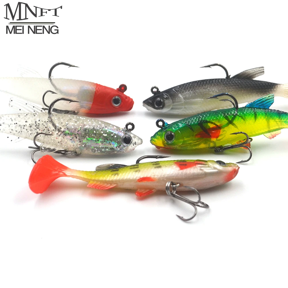 

MNFT 1PC Hooks Artifical Fishing Baits Soft Lures 8CM 13g Lead Wobbler Fishing Lure 3D Eyes 5 Colors Choice
