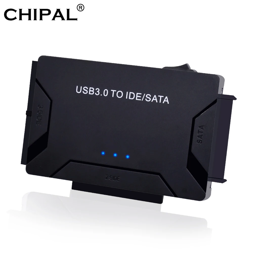 

CHIPAL 3 in 1 USB 3.0 to SATA IDE PATA Adapter USB3.0 Data Transfer Converter for PC Laptop 2.5'' 3.5'' Hard Disk Drive HDD SSD