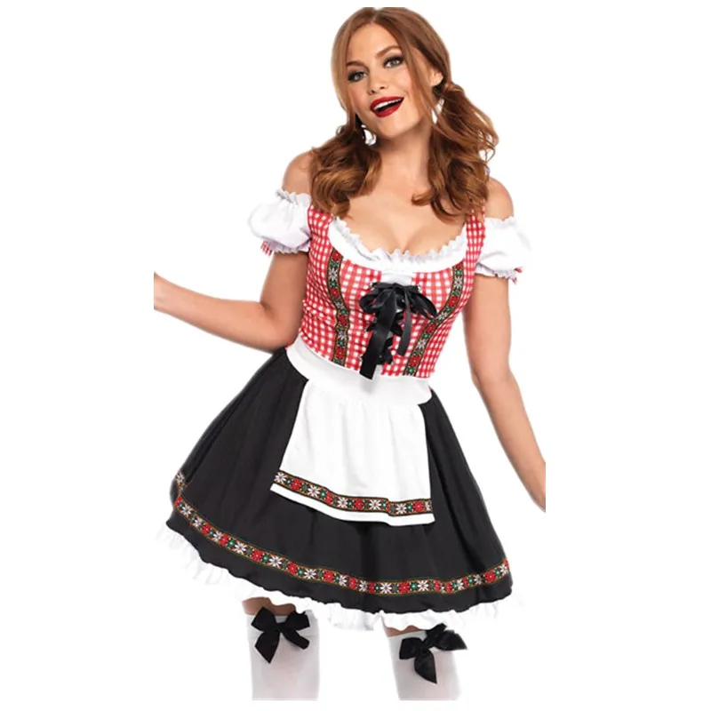 Germany Oktoberfest Beer Girl Maid Costume Bavarian Medieval ...