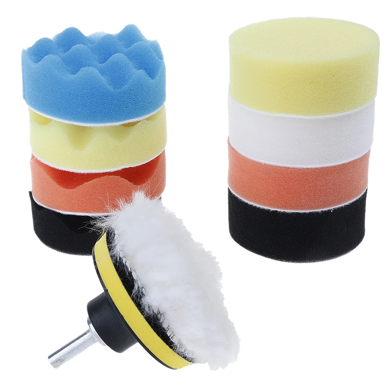 Набор для полировки колеса 11 шт. 8 см буфер с адаптером сверления автомобильный