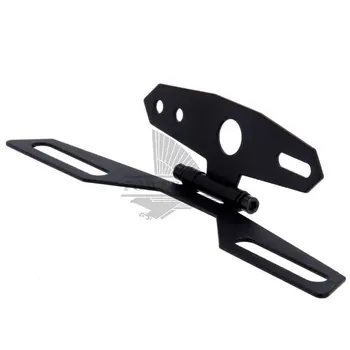 

Metal Universal Fit Moto Dual ATV Folding License Plate Holder Tail Brake Light Holder Bracke0000t Mount For Honda Harley Suzuki