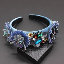 Новое поступление диадемы свадебный головной убор женские ручной кристалл винтажные Свадебные ювелирные изделия для волос цветок hairjewelry206