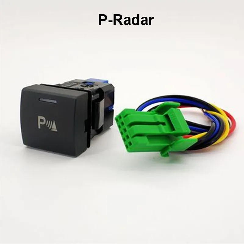 LED Spot Light Radar Parking Sensor Camera Recorder Monitor Fan P-Radar Switch Button Wire For Toyota Prado