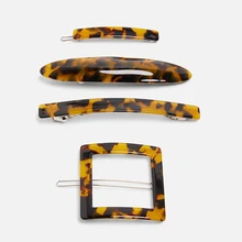 Лучшая Леди Новинка ZA заколки для волос Леопардовый принт Смола заколки для волос кожаные украшения для волос фламинго и ананасы заколки милые подарки заколка для волос