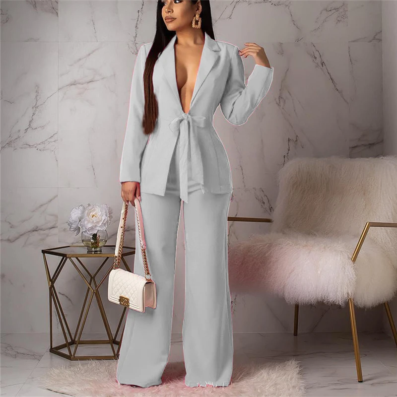 Женский комплект Новинка весна осень 2019 маленький костюм с галстуком модные