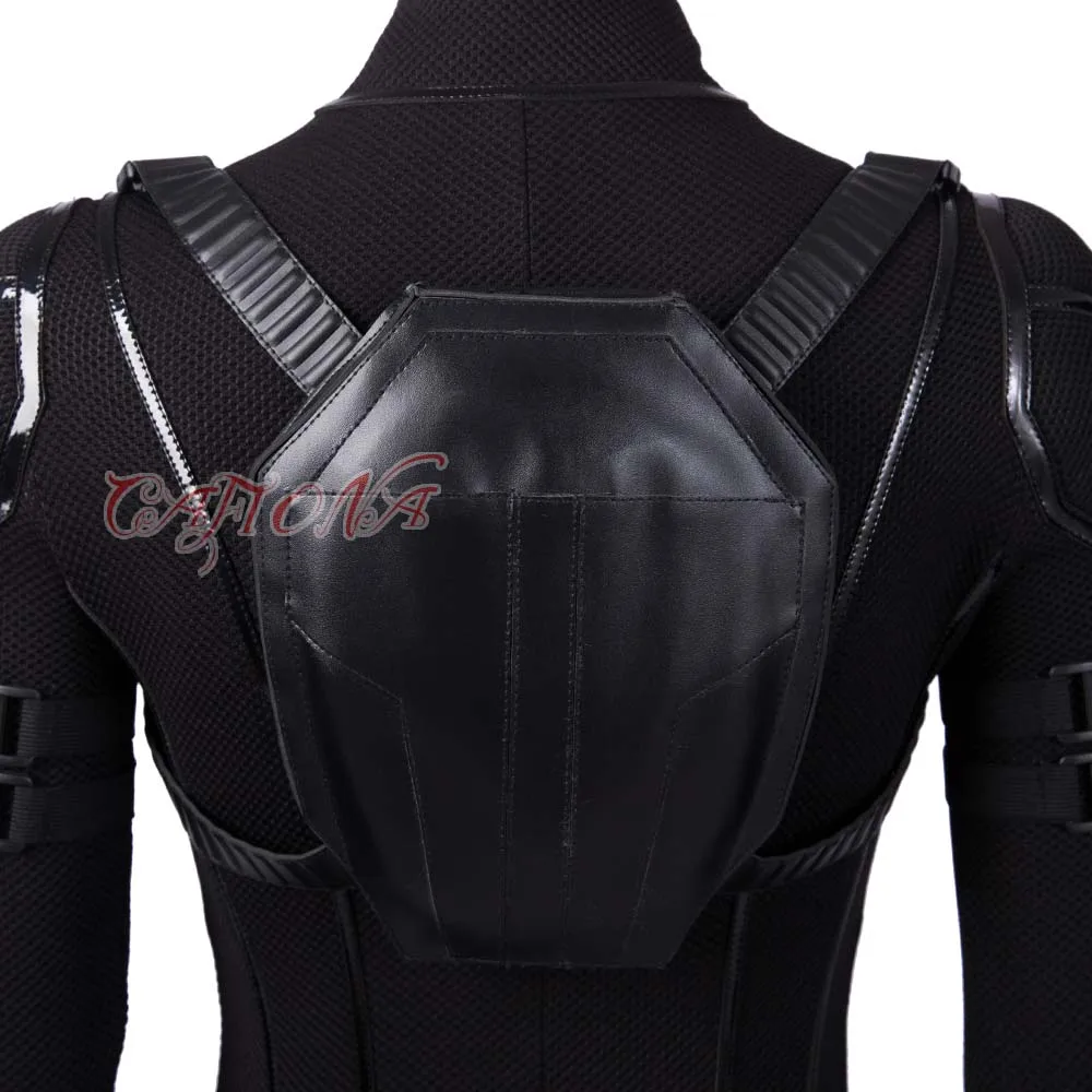 Newest Avengers Endgame Black Widow Natasha Romanof Cosplay Costume Sexy Black Jumpsuits Halloween Outfits
